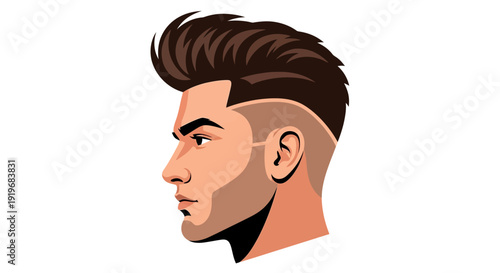 Man with Short Hair.