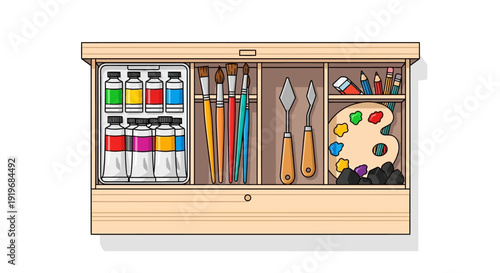 Painting Art Supplies Box.