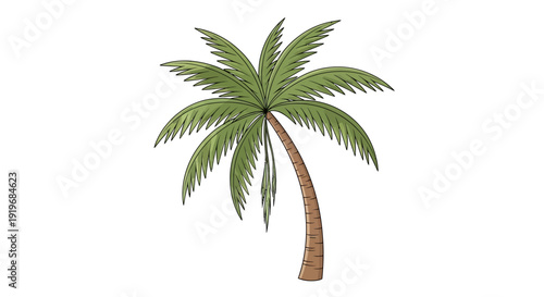 Palm Tree Single Green.