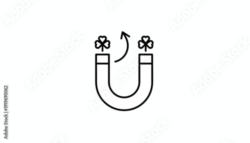 Lucky Clover Magnet Attracting Good Fortune and Positive Energy