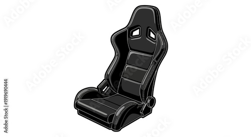 Racing Seat Black Leather.