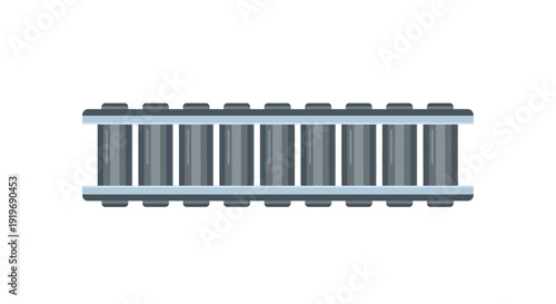 Railway Track Metal Rails.