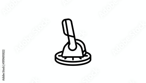 Gear Shift Lever Icon Vector Illustration