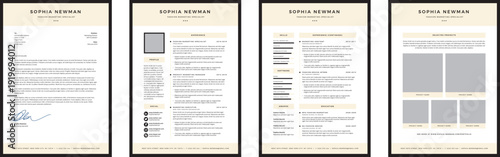 : Clean Beige Resume CV Template