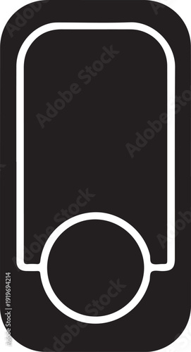 Minimal rounded device panel button icon