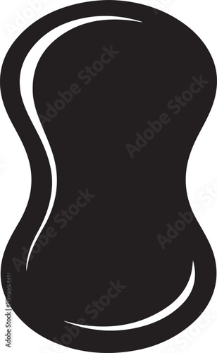 Organic abstract curved shape silhouette icon