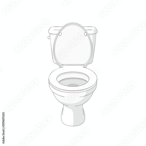 Clean and Modern Toilet Bowl for Bathroom Interior Design