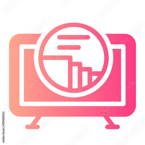 social media marketing gradient icon