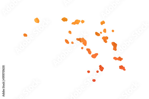 Marshall Islands Map - Polygon Style Vector Illustration in Orange Gradient, Low Poly Geometric Design, Isolated on White Background for Infographics and Education.