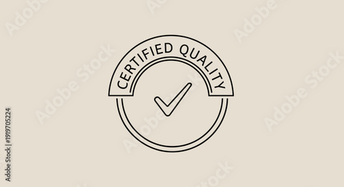Certified Quality Badge with Checkmark Icon.