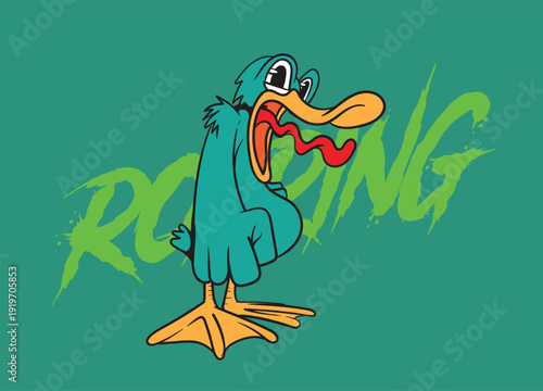 bird illustration with japanese style for kaijune event