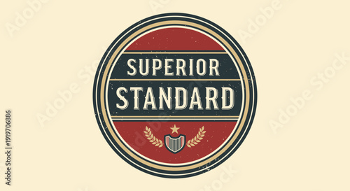 Superior Standard Red Circle Logo Design.