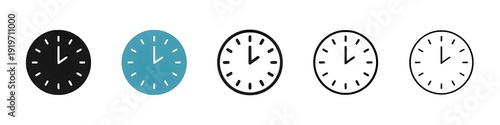 Bild auf Leinwand Clock two icon suite