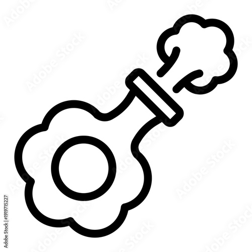 whoopee cushion outline icon. prank noise toy. comic gag. playful joke