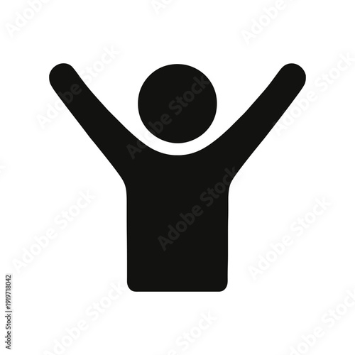 happy man silhouette