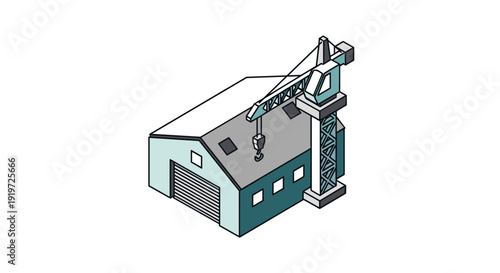 Industrial Grain Silo with Conveyor System.