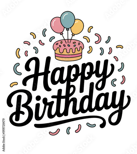 happy birthday card with cake