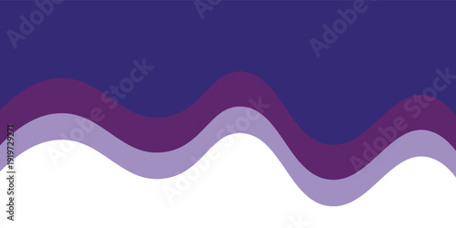 Abstract Purple Liquid Waves Flowing on White Background