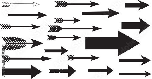 Black arrows on white background direction navigation 4