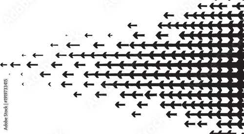 Black arrows pointing right on white background directional arrows