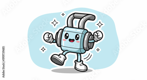 Playful Cartoon Backpack Character Dancing with Smile.
