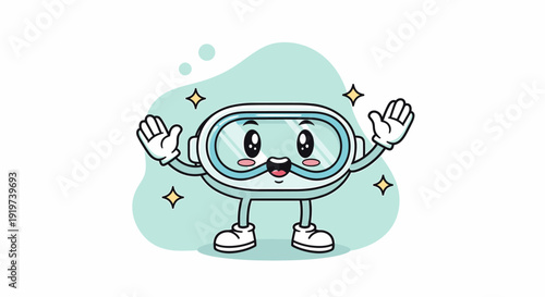 Playful Capsule Mascot Cartoon Character Illustration.