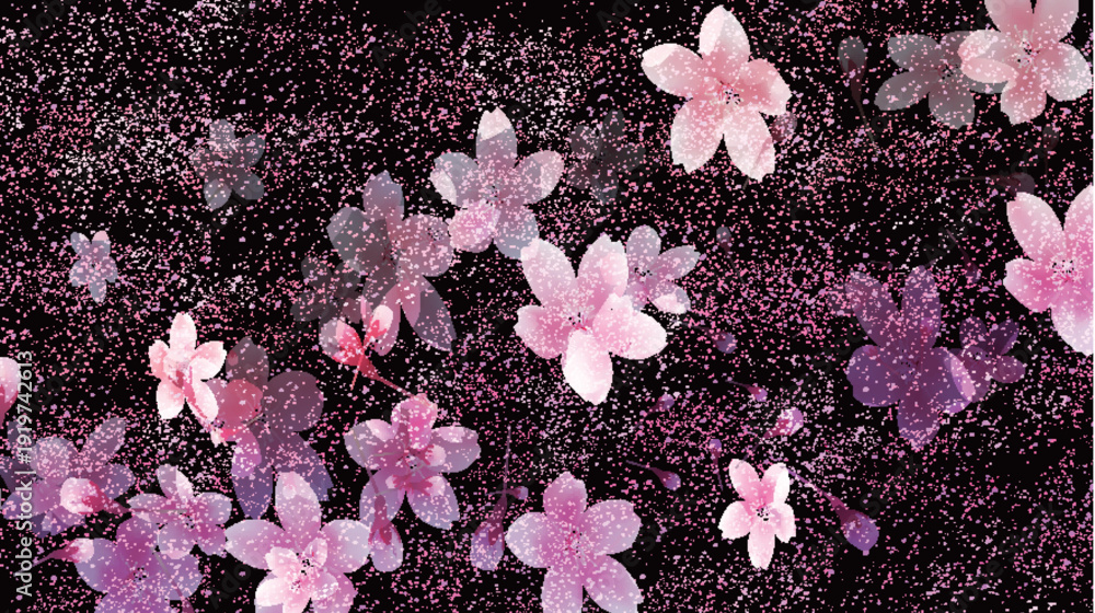 Naklejka premium 桜 春 風景 背景 