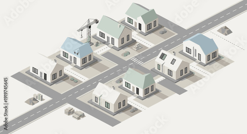 Miniature Houses on Model Street.