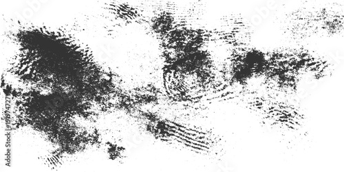 Abstract dark grey fingerprint texture pattern on white background black