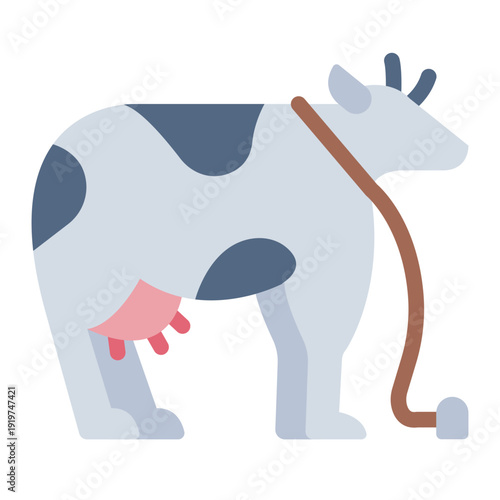 cow flat icon. sacrificial cattle. qurban ritual. adha festival