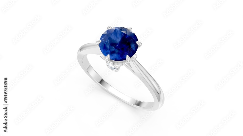Konstfotografi Minimal solitaire ring reflecting purity.