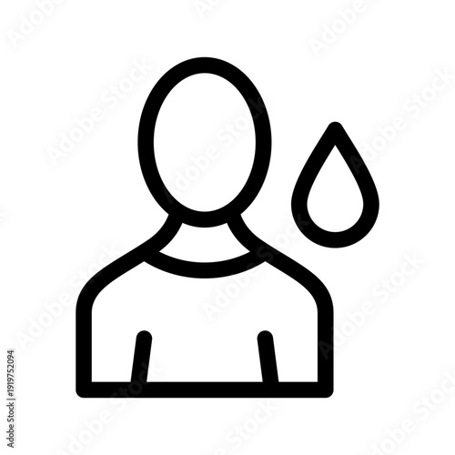 Sweating Icon Vector Symbol Design Illustration