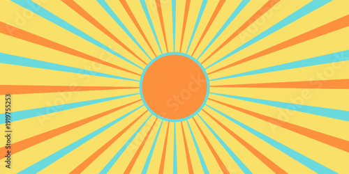 cool and unique retro vintage sunburst background
