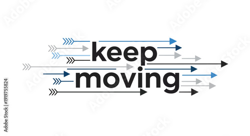 A graphic representation of forward movement and progress, symbolizing continuous effort, determination, and the pursuit of goals for ultimate