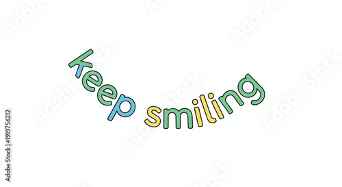 Uplifting graphic with a positive message encouraging joy and cheerfulness.