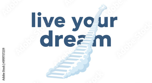 An inspiring graphic symbolizing the upward journey through life's challenges to achieve personal dreams