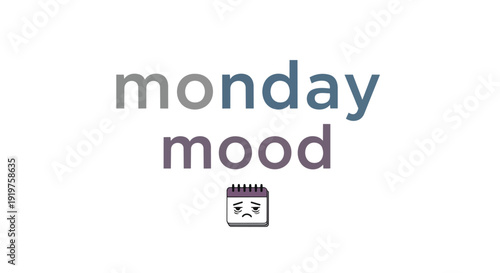 Depicting the Universal Feeling of Monday Morning Reluctance and Weekly Weariness with a Sad Calendar Icon