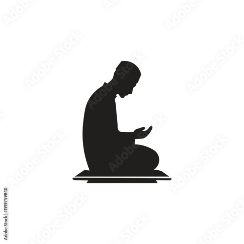 Silhouette illustrations of a praying person are generally designed in a minimalist, flat, or silhouette style to instantly convey spiritual meaning, serenity, and devotion. Below are detailed descrip