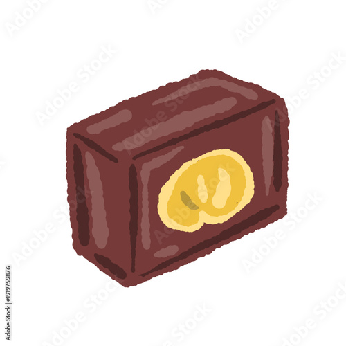 Chestnut Yokan Jelly Illustration