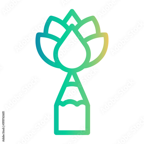 art therapy Line Gradient Icon