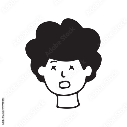 Handrawn variant expression different for driver online man