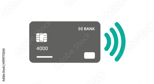 Wireless payment being made with a credit card