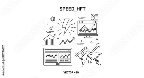 Financial technology concept global trading and data analysis visualization