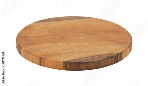 Round wooden cutting board kitchen isolated on a transparent background
