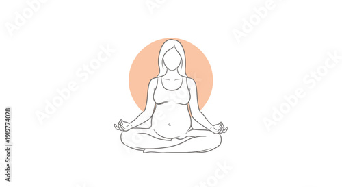 Pregnant woman meditating in lotus pose for prenatal wellness.