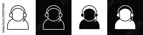 Help line and glyph icon style in white n black background
