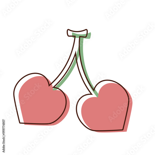 さくらんぼのイラスト素材