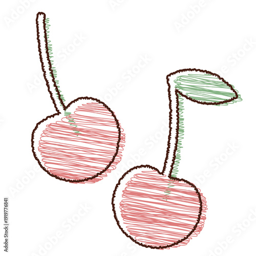 さくらんぼのイラスト素材