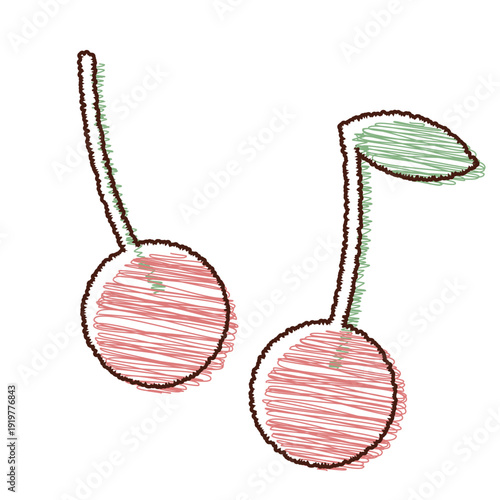 さくらんぼのイラスト素材