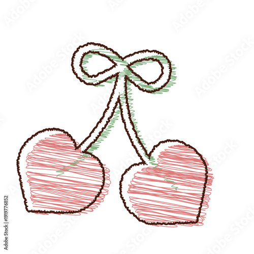 さくらんぼのイラスト素材